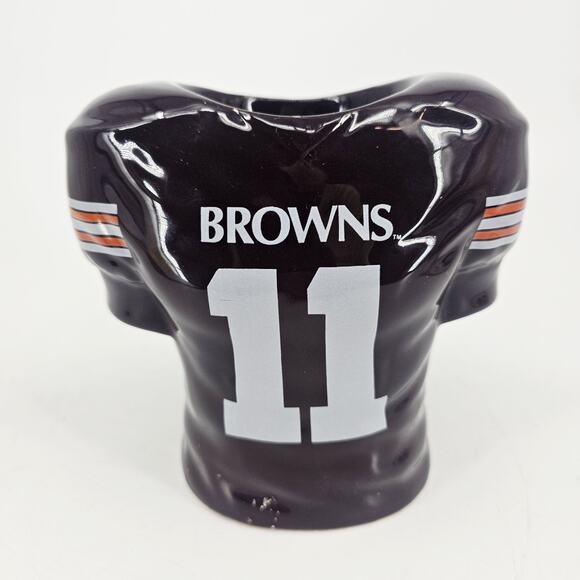 NFL Cleveland Browns # 11 Vintage 90's Geerlings Ceramic Football Jersey Planter - Picture 1 of 10